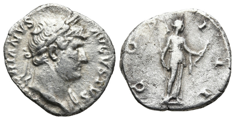 Hadrian (117-138 AD). Rome
AR Denarius (18mm 2,9g)
Obv: HADRIANVS AVGVSTVS. La...