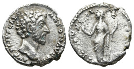 Marcus Aurelius, as Caesar (139-161 AD). Rome
AR Denarius (16,7mm 2,9g)
Obv: AVRELIVS CAESAR AVG PII F. Bare head of Marcus Aurelius to right.
Rev:...