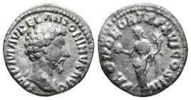 Marcus Aurelius (AD 161-180). Rome
AR Denarius (17,6mm 2,3g)
Obv: IMP M AVREL ANTONINVS AVG. Bare head to right
Rev: PROV DEOR TR P XVI COS III. Pr...
