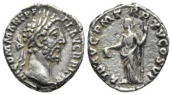 Commodus (177-192 AD). Rome
AR Denarius (17mm 3,6g)
Obv: M COMM ANT P FEL AVG BRIT P P Laureate head of Commodus to right.
Rev: LIB•AVG•P M TR P XV...