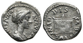 Crispina, Augusta (AD 178-182). Rome
AR Denarius (17,5mm 3,3g)
Obv: CRISPINA AVGVSTA. Draped bust of Crispina to right.
Rev: DIS GENITALIBVS. Garla...
