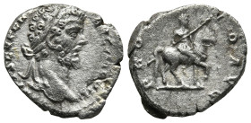 Septimius Severus (193-211 AD). Laodicea ad Mare.
AR Denarius (17,7mm 3,7g)
Obv: Laureate head right.
Rev: PROFECTIO AVG. Septimius Severus on hors...
