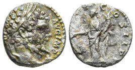 Septimius Severus (193-211 AD). Laodicea ad Mare.
AR Denarius (14,6mm 2,3g)
Obv: Laureate head of Septimius Severus to right
Rev: Fortuna standing ...