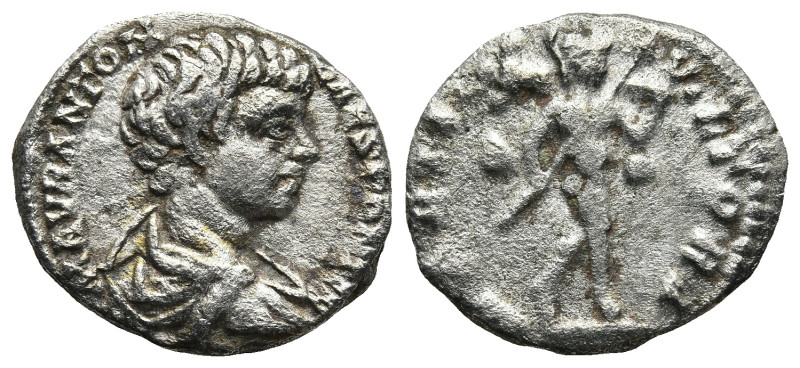 Caracalla, Caesar (AD 196-198). Rome
AR Denarius (17,6mm 2,7g)
Obv: M AVR ANTO...