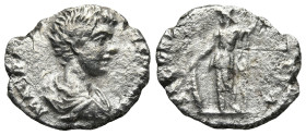Caracalla, Caesar (AD 196-198). Laodicea ad Mare
AR Denarius (17,6mm 2,5g)
Obv: Bare-headed, draped and cuirassed bust of Caracalla to right, seen f...