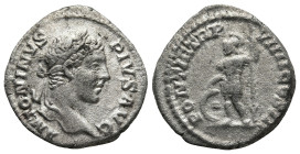 Caracalla (198-217 AD). Rome
AR Denarius (19,3mm 3,3g)
Obv: ANTONINVS PIVS AVG Laureate head of Caracalla to right.
Rev: PONTIF TR P VIIII COS II M...