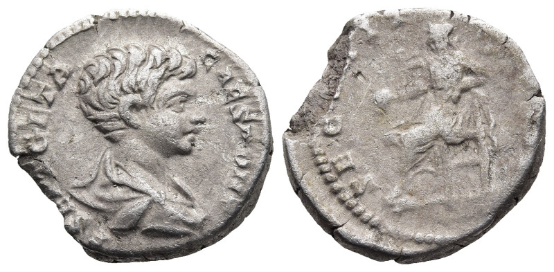 Geta, as Caesar (198-209 AD). Rome
AR Denarius (mm 3,3g)
Obv: P SEPT GETA CAES...