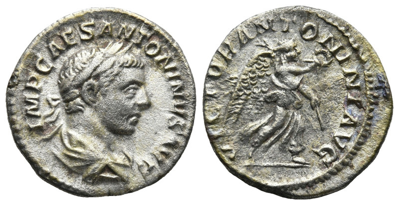 Elagabalus (AD 218-222). Rome
AR Denarius (18,5mm 2,7g
Obv: IMP CAES ANTONINVS...