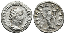 Trebonianus Gallus (AD 251-253). Rome
AR Antoninianus (20,3mm 3,3g)
Obv: IMP C C VIB TREB GALLVS AVG. Radiate, draped and cuirassed bust of Trebonia...