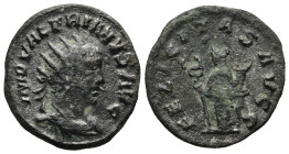 Valerian I (253-260 AD). Antioch
Antoninianus (20,5mm 3,2g)
Obv: IMP VALERIANVS AVG. Radiate, draped and cuirassed bust to right
Rev: FELICITAS AVG...