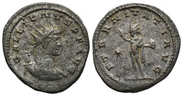 Gallienus (AD 253-268). Antioch
BI Antoninianus (21,5mm 3,8g)
Obv: GALLIENVS P F AVG. Radiate and cuirassed bust of Gallienus right
Rev: AETERNITAT...