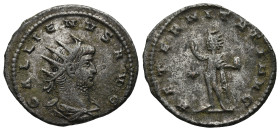 Gallienus (AD 253-268). Antioch
BI Antoninianus (21,9mm 3,5g)
Obv: GALLIENVS AVG. Radiate and cuirassed bust of Gallienus right
Rev: AETERNITATI AV...