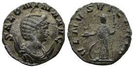 Salonina (AD 254-268). Rome
BI Antoninianus (19mm 2,9g)
Obv: SALONINA AVG. Diademed and draped bust right, set on crescent.
Rev: VENVS VICTRIX. Ven...