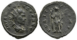 Claudius II Gothicus (268-270 AD). Kyzikos
AE Antoninianus (21,4mm 2,9g)
Obv: IMP CLAVDIVS P F AVG Radiate, draped and cuirassed bust right; three p...