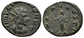 Claudius II Gothicus (AD 268-270). Mediolanum
Antoninianus (21mm 3,2g)
Obv: IMP CLAVDIVS P F AVG. Radiate, draped and cuirassed bust to right
Rev: ...
