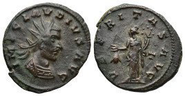 Claudius II Gothicus (268-270). Siscia.
Antoninianus (19,9mm 3,5g)
Obv: Obv: IMP CLAVDIVS AVG. Radiate and cuirassed bust right.
Rev: VBERITAS AVG ...