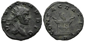 Divus Claudius II Gothicus (Died AD 270). Rome
Antoninianus (19,7mm 2,5g)
Obv: DIVO CLAVDIO. Radiate head to right
Rev: CONSACRATIO / P. Lighted al...