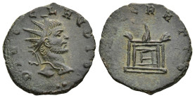 Divus Claudius II Gothicus (Died AD 270). Rome
Antoninianus (19,7mm 2,6g)
Obv: DIVO CLAVDIO. Radiate head to right; two pellet below
Rev: CONSECRAT...
