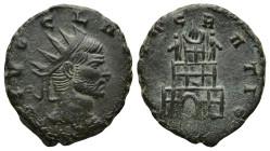 Divus Claudius II Gothicus (Died AD 270). Kyzikos
Antoninianus (18,1mm 3,4g)
Obv: DIVO CLAVDIO. Radiate head to right
Rev: CONSECRATIO. Three-tiere...
