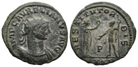 Aurelian (270-275 AD). Antioch
Antoninianus (22,5mm 3,5g)
Obv: IMP C AVRELIANVS AVG. Radiate and cuirassed bust right.
Rev: RESTITVT ORBIS / P / XX...