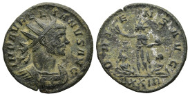 Aurelian (270-275 AD). Rome
Antoninianus (21,1mm 2,6g)
Obv: IMP AVRELIANVS AVG Radiate and cuirassed bust of Aurelian to right.
Rev: ORIENS AVG / Δ...
