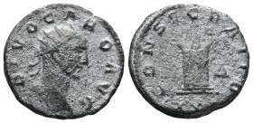 Divus Carus (died 283). Antioch
Antoninianus (20mm 3,2g)
Obv: DIVO CARO AVG Radiate head of Divus Carus to right.
Rev: CONSECRATIO / Δ / XXI. Garla...