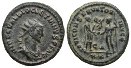 Diocletian (284-305 AD). Antioch
AE Antoninianus (20.8mm 4.39g)
Obv: IMP CC VAL DIOCLETIANVS PF AVG, radiate, draped and cuirassed bust right
Rev: ...
