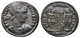 Constantine I 'the Great' (307/310-337 AD). Nicomedia
AE Follis (18,3mm 2,2g)
Obv: CONSTANTINVS MAX AVG, rosette-diademed, draped and cuirassed bust...