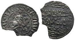 ARMENIA. Cilician Armenia.. Hetoum I (AD 1226-1270). Bilingual issue with the Seljuq ruler Kaykhusraw II
AR Tram (21,8mm 2,5g)
Obv: Horseman right h...
