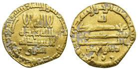 Abbasid Caliphate. temp. Al-Rashid (AH 170-193 / AD 786-809)
AV Dinar (19,4mm 3,9g)