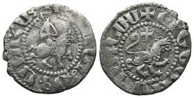 ARMENIA. Cilician Armenia. Oshin (AD 1308-1320)
AR Takvorin (20,3mm 2,3g)
Obv: Oshin on horseback riding right, head facing, holding lis-tipped scep...