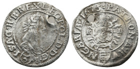 AUSTRIA. Holy Roman Empire. Leopold I (AD 1657-1705). dated 1675
3 Kreuzer (21,4mm 1,1g)
Obv : LEOPOLD D G R I S A GE HV BO REX. Laureate, draped an...