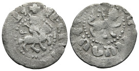 ARMENIA. Cilician Armenia. Oshin (AD 1308-1320)
AR Takvorin (20,4mm 2g)
Obv: Oshin on horseback riding right, head facing, holding lis-tipped scepte...