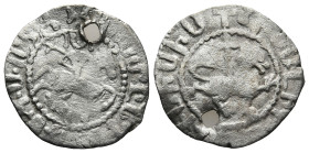 ARMENIA. Cilician Armenia. Oshin (AD 1308-1320)
AR Takvorin (20,4mm 1,8g)
Obv: Oshin on horseback riding right, head facing, holding lis-tipped scep...