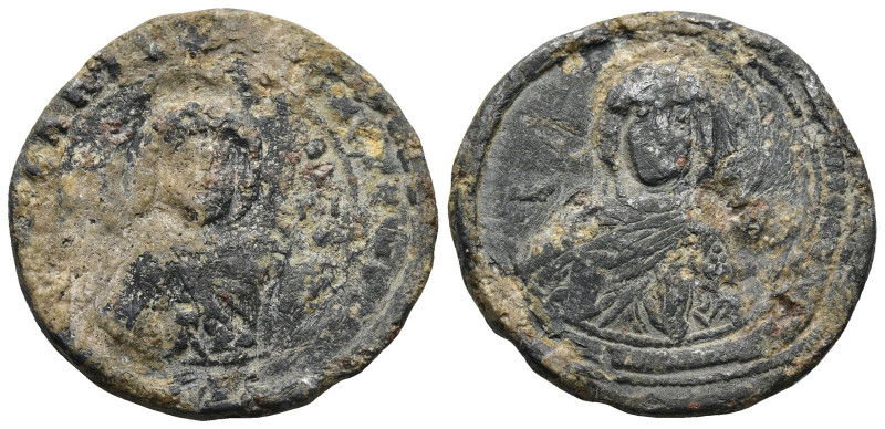 Byzantine Lead Seal (AD 6th-11th centuries)
(12,1g 29mm diameter)