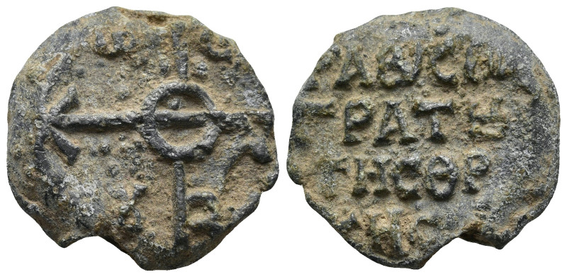 Byzantine Lead Seal (AD 6th-11th centuries)
(9,7g 23,2mm diameter)