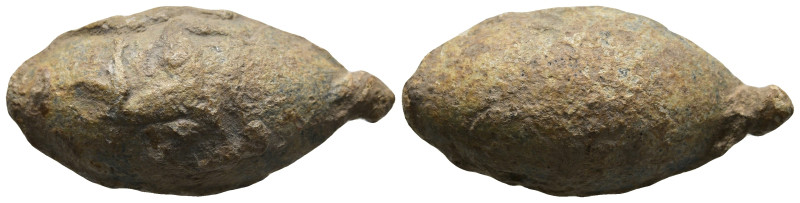PB Sling Bullet. Circa 4th-1st century BC
(30g 28,7mm diameter)