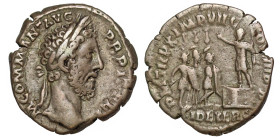 Commodus AD 185 silver Denarius with 13 other Ancient coins (14)