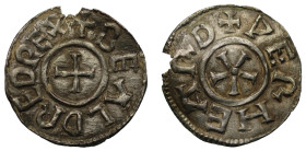 Kings of Kent, Baldred, silver Penny, Canterbury Mint, Waerheard, unique type