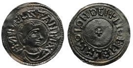 Aethelstan silver Penny, portrait type, City of London, moneyer Liofhelm