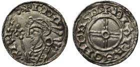 Canute silver Penny, Short cross type, Nottingham Mint, Moneyer Blacaman very rare