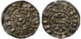 Henry I silver Penny, profile / cross fleury type, Chichester Mint, Moneyer Brand