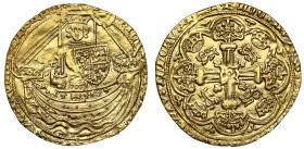 Richard II [1398-99] gold Noble Tower mint type IVb