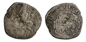 Charles I 1645 silver Chester Halfcrown Byron emergency issue