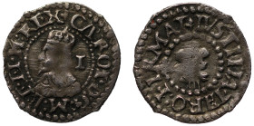 Charles I 1642-46 silver Penny, Oxford Mint, initial mark lis