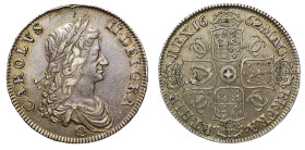 AU50 | Charles II 1662 silver Crown Rose below Stop after HIB