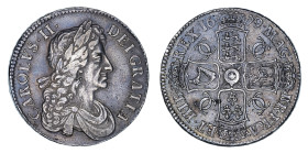 Charles II 1679 silver Crown edge TRICESIMO PRIMO