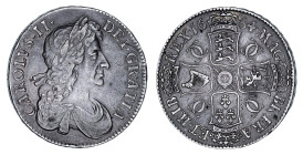 Charles II 1684 silver Crown edge TRICESIMO SEXTO rare final date
