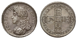 AU58 | James II 1687 silver Crown