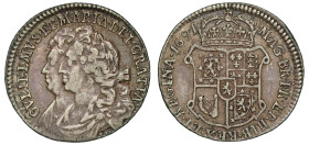 Scotland William & Mary 1691 silver 10-Shillings